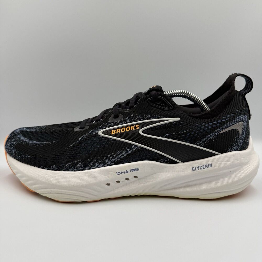 Brooks Glycerin 22 Mens Size 11 Black White Blue Athletic Running Shoes Sneakers - Picture 3 of 9